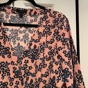 J. Crew Floral Faux Wrap Top - Size 16